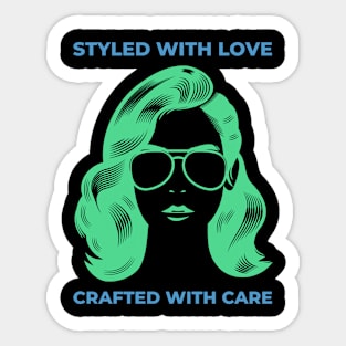 funny hairstylist hairdresser haircutter cosmetologist Sticker